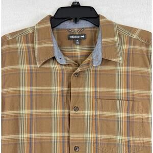 Toad And Co Mens Medium Shirt Plaid Button Up Airscape Short Sleeve Toad&Co